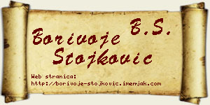 Borivoje Stojković vizit kartica